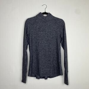 Lululemon Grey Turtleneck Lightweight Pullover Sweater With Thumbholes - M/L